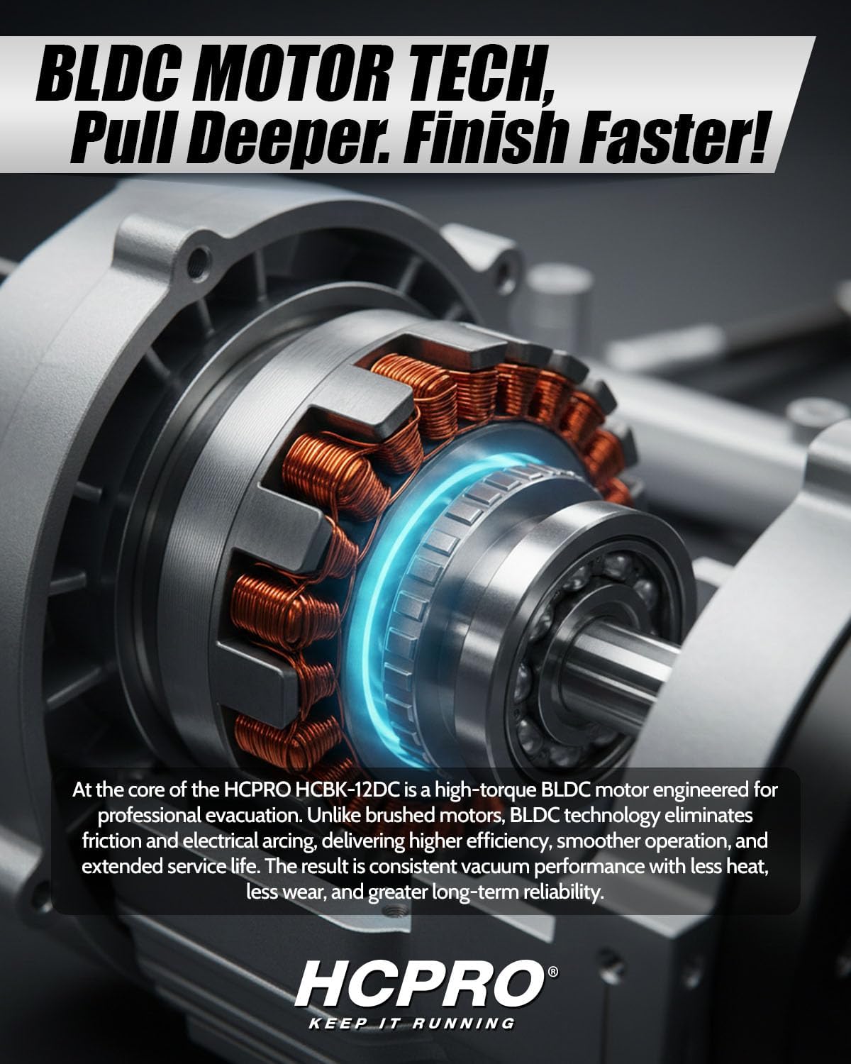 HCPRO 12 CFM Dual Stage HVAC Vacuum Pump, A2L Safe Rotary Vane Design with Built-In Vacuum Gauge, 100–240V Refrigerant Evacuation Pump for R410A R32 R1234yf, Bomba de Vacío Profesional