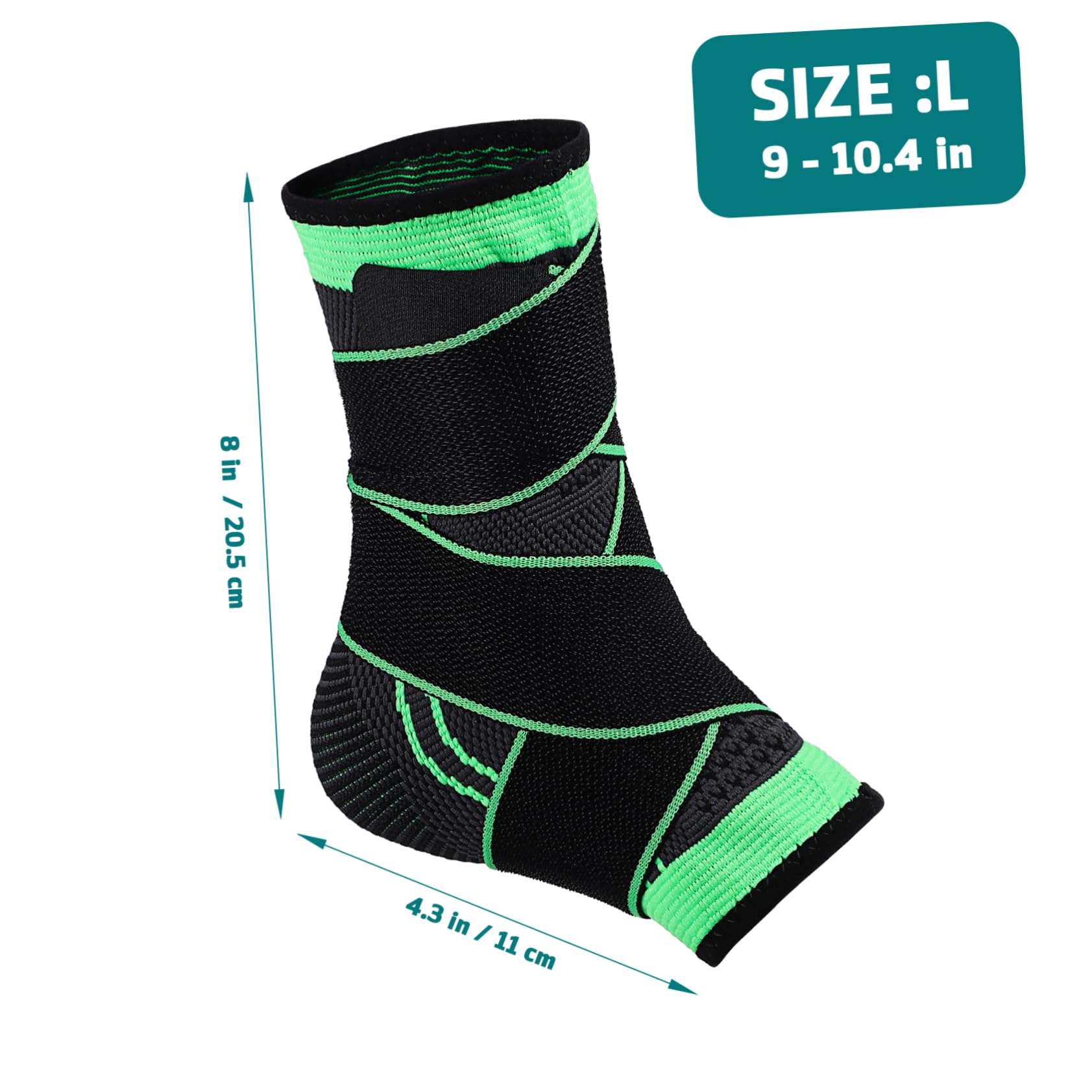 BEBEMOKO Ankle Braces Compression Sleeve Ankle Braces for Running Walking Standing 2 Pack