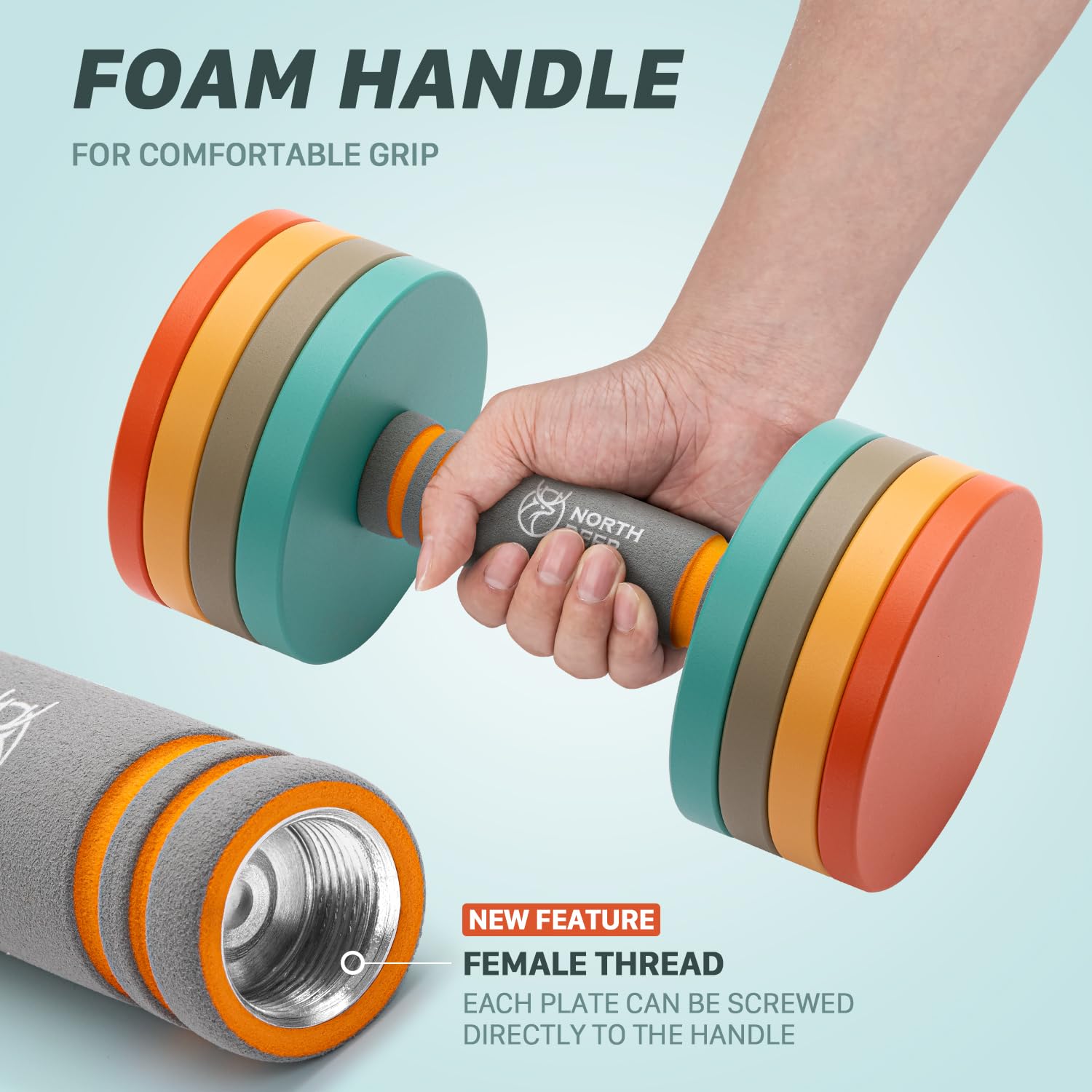 Pesa Rusa 10kg Juego De Mancuernas Ajustables, Par De 10 Libras (5