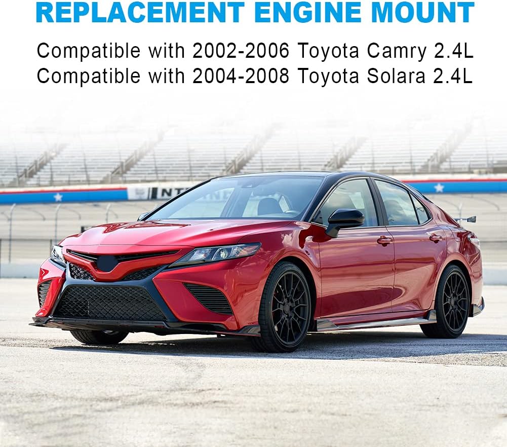 JDMON Compatible with Engine Motor Mount Toyota Camry 2.4L 2002 2003 2004 2005 2006 Solara 2004-2008 Replacement for A4204,123630H050, 1236328060, 1236328061