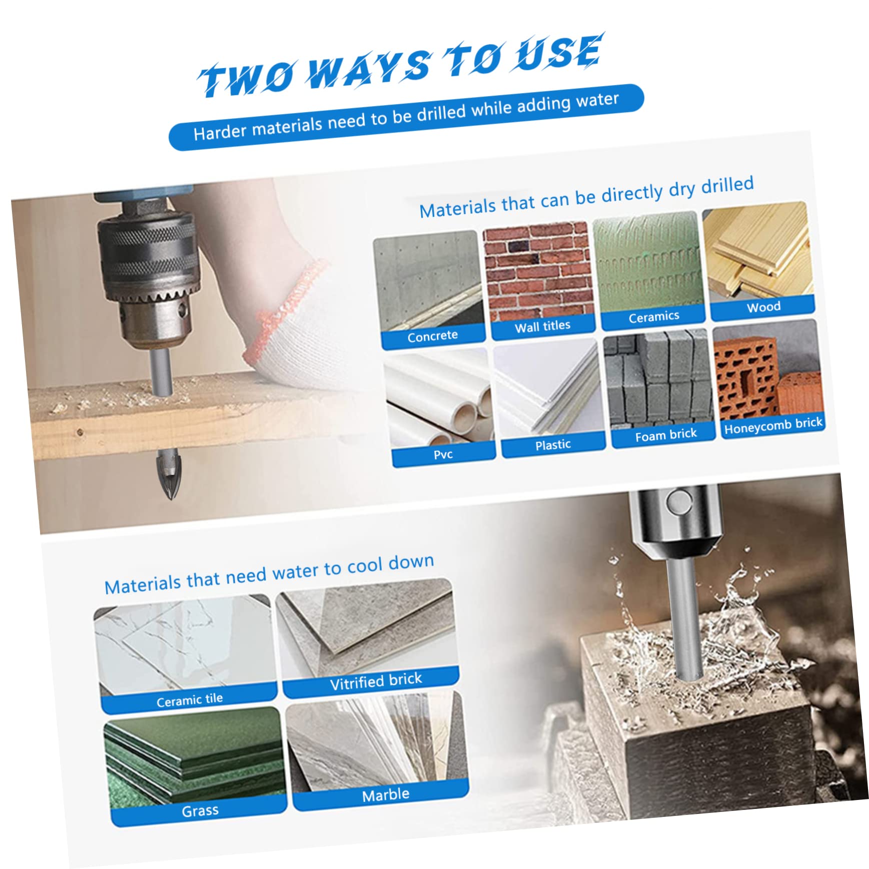 BESTonZON 21piezas Brocas De Cerámica Forma Para Azulejos y Concreto Brocas De Carburo Cementado Para Taladros Eléctricos y Manuales