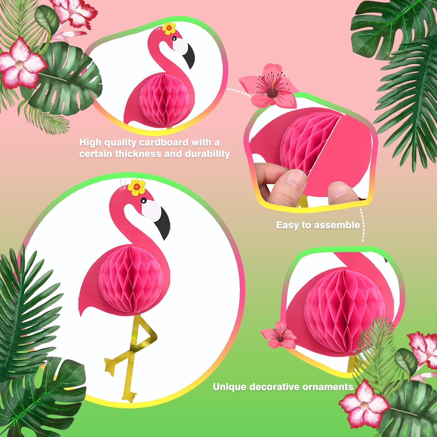 "Tropical Flamingo Party Decorations Kit" - Image 5