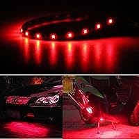 Vista 5 de Yolu Tira de luz LED súper brillante de 11.8 in 15SMD flexible e impermeable para decoración interior y exterior de automóvil, luz DRL para correr