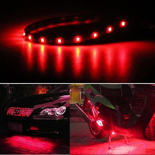 Miniatura 5 de Yolu Tira de luz LED súper brillante de 11.8 in 15SMD flexible e impermeable para decoración interior y exterior de automóvil, luz DRL para correr,