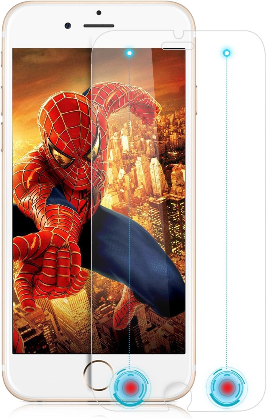 Smarteer iPhone 6S Plus QPAU Tempered Glass Screen Protector with Invisible Smart Return and Confirm Key for iPhone 6S Plus 5.5 Inch