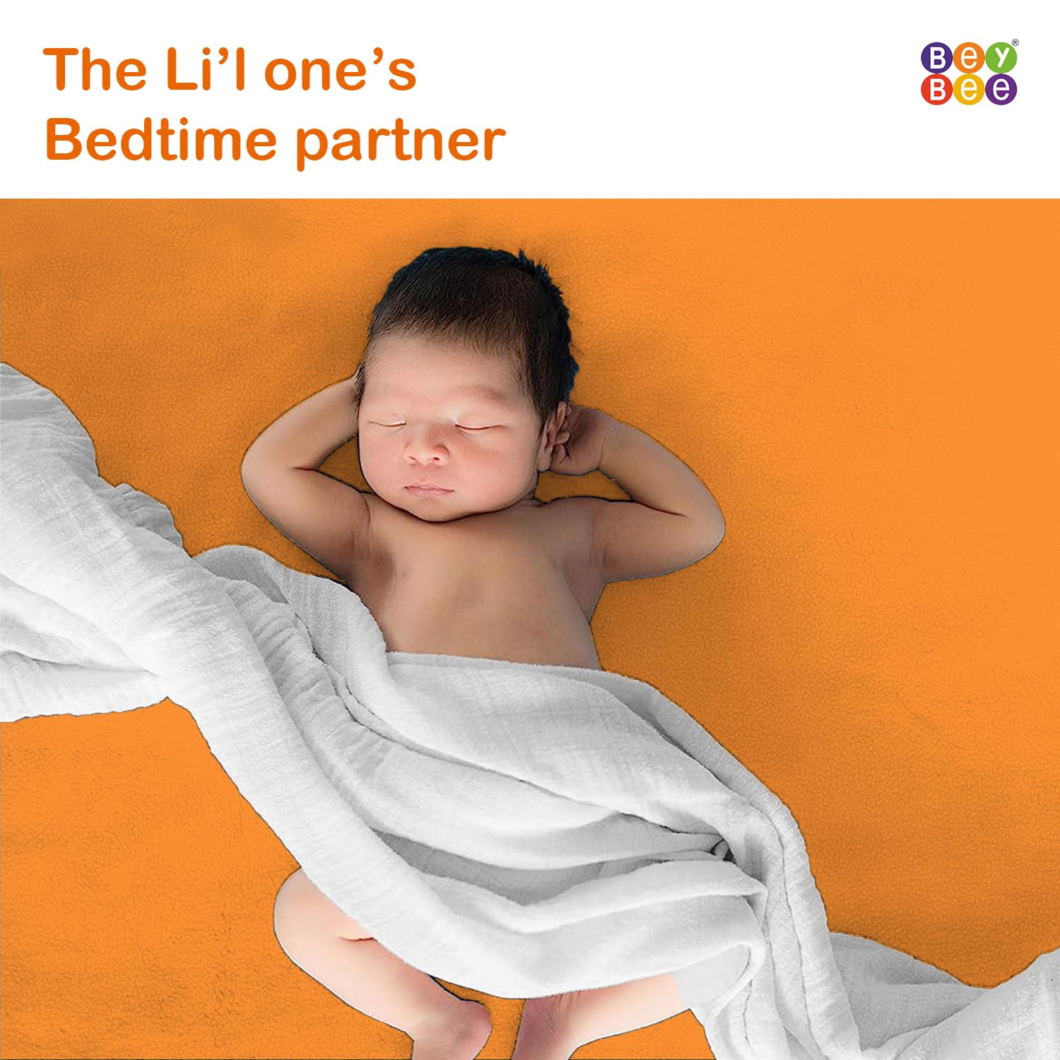 Beybee Premium Quick Dry Mattress Protector Baby Sheet - Large (Peach) 3