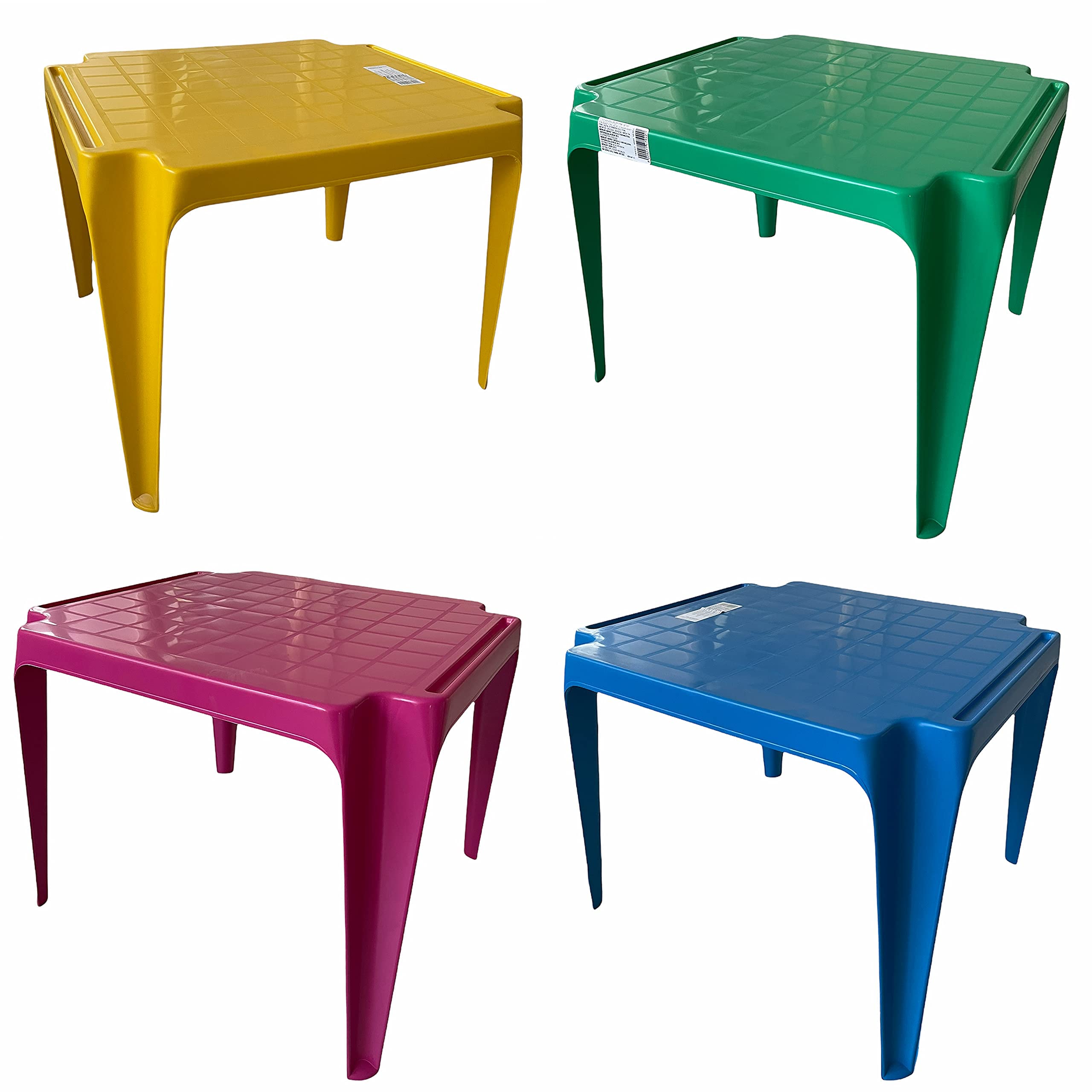 eacommerce Tavolo Tavolino da gioco per Bambino Colori Assortiti in Polipropilene Impilabile (Blue)