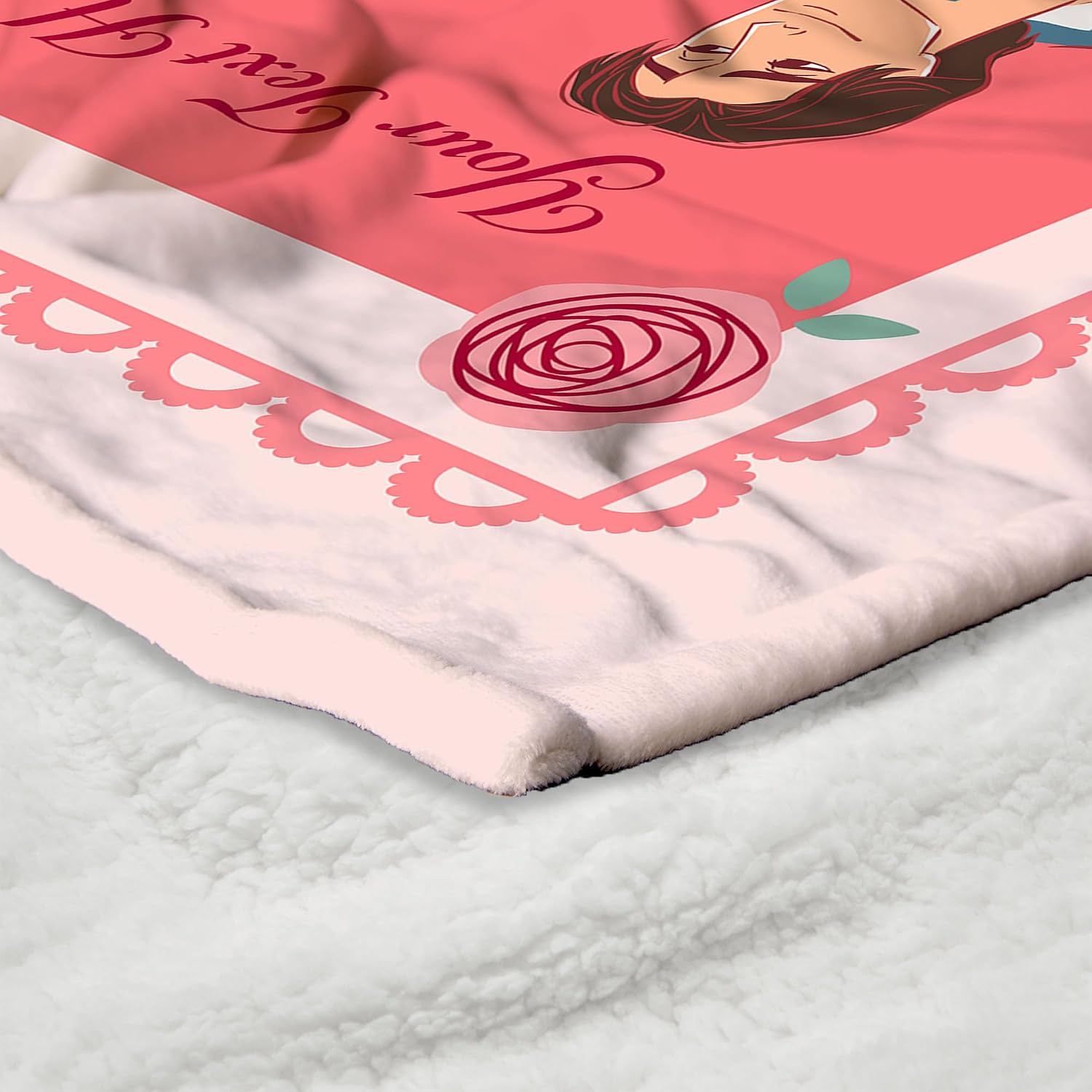 Disney Tangled “Love True” Silk Touch Sherpa Throw Blanket – Rapunzel & Flynn, Ultra-Soft Plush Fleece for Girls, Bedroom, or Gift, 50 x 60 Inches