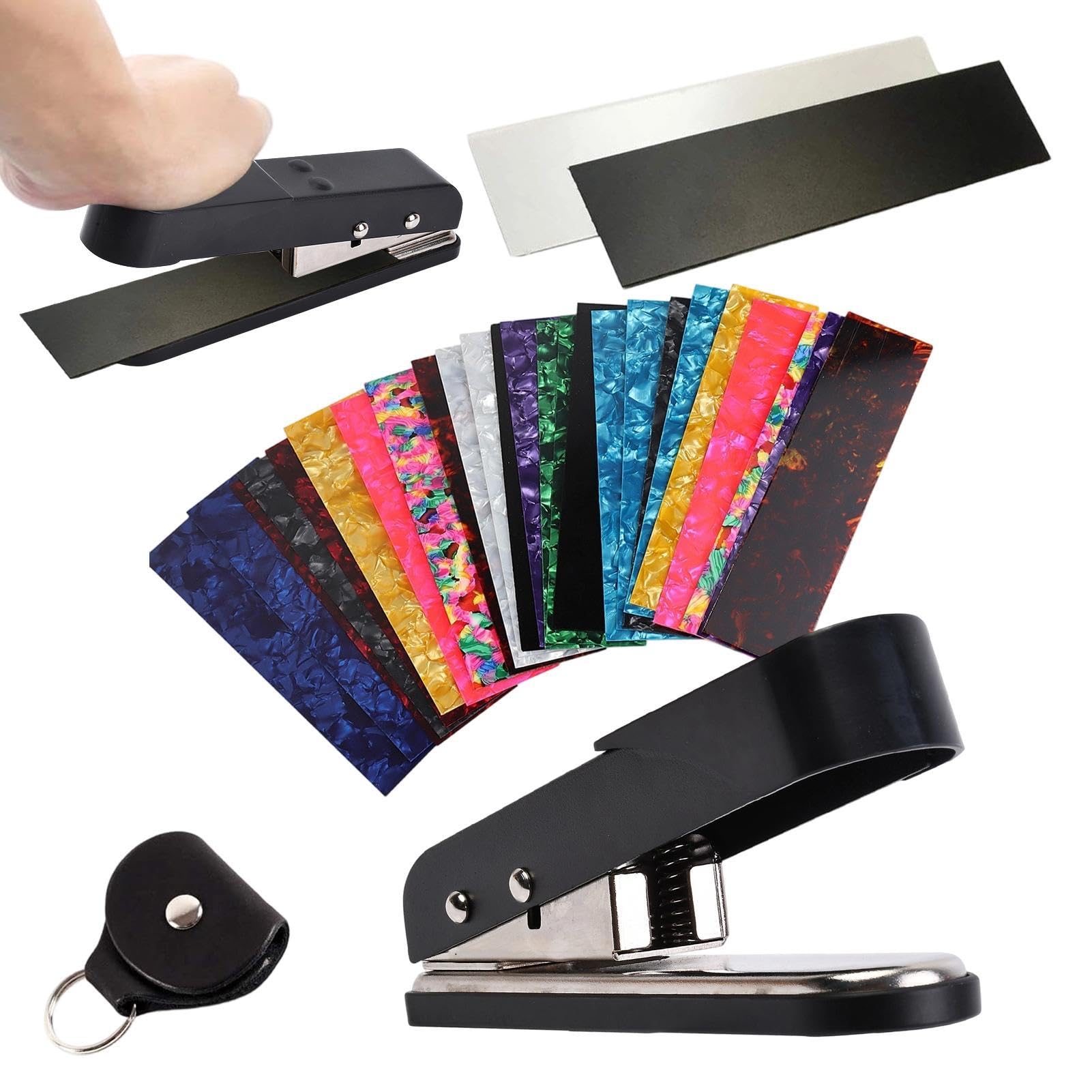 Guitar Pick Making Kit - Heavy Duty Punch Tool With Strips And Case