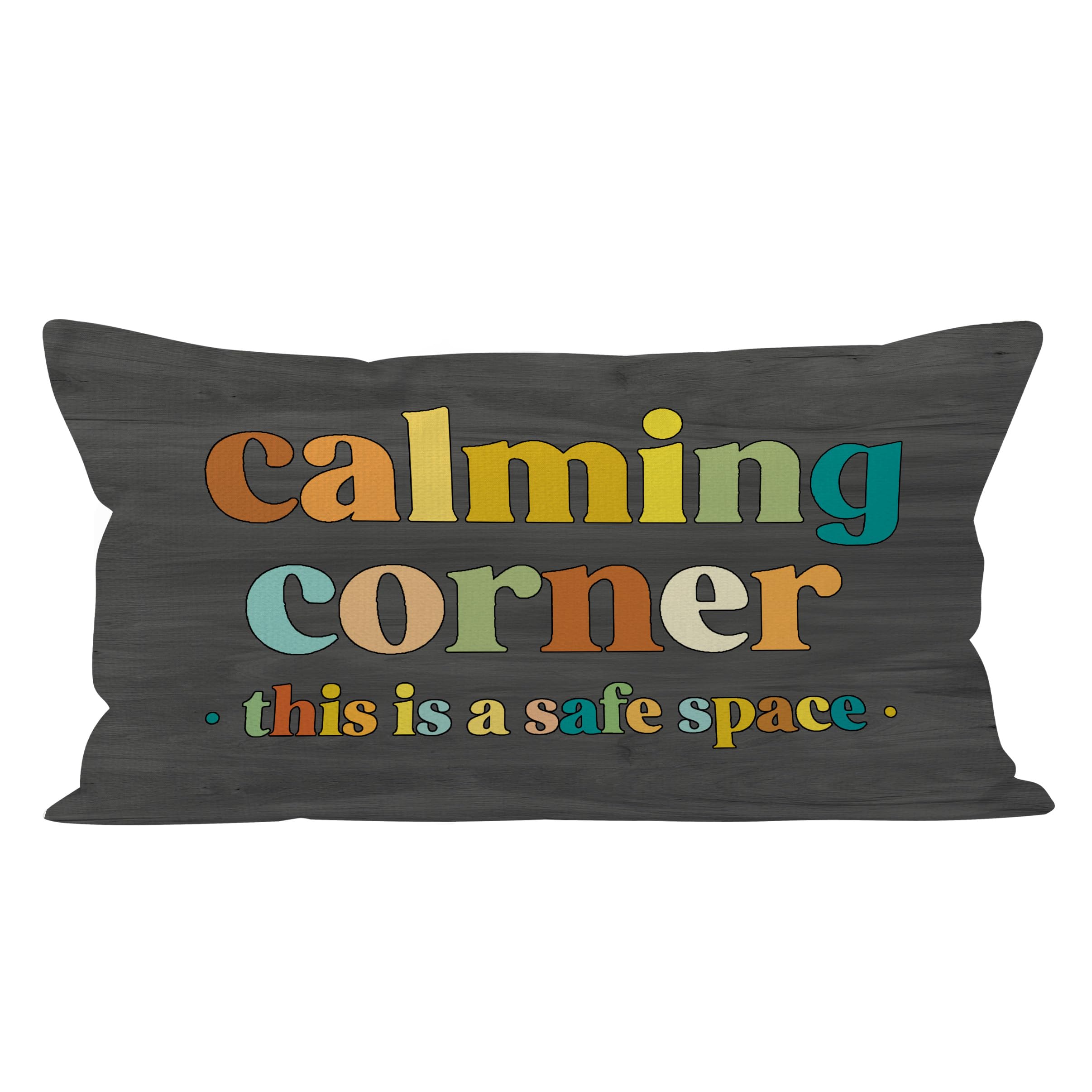 Calm Down Corner Supplies Pillow Covers 12x20, Therapy Counseling Office Calming Corner Must Haves, Mental Health Decorative Pillow Covers for Kids Bedroom Classroom Therapist Office Style(B)