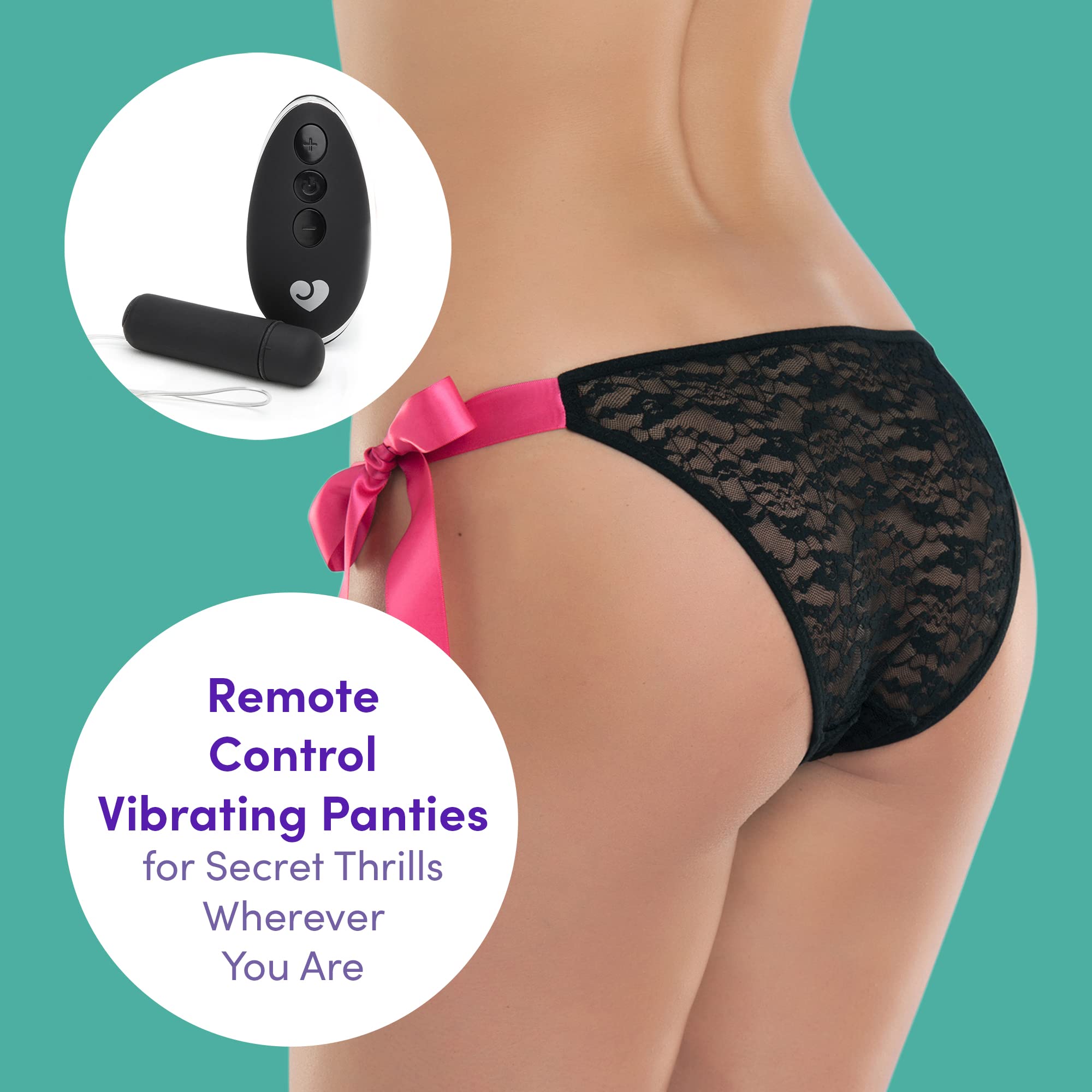 Lovehoney Hot Date Black Lace & Pink Satin Vibrating Knickers for Women -  Remote Controlled - Fit Sizes 8-16 UK : Amazon.ca: Clothing, Shoes &  Accessories