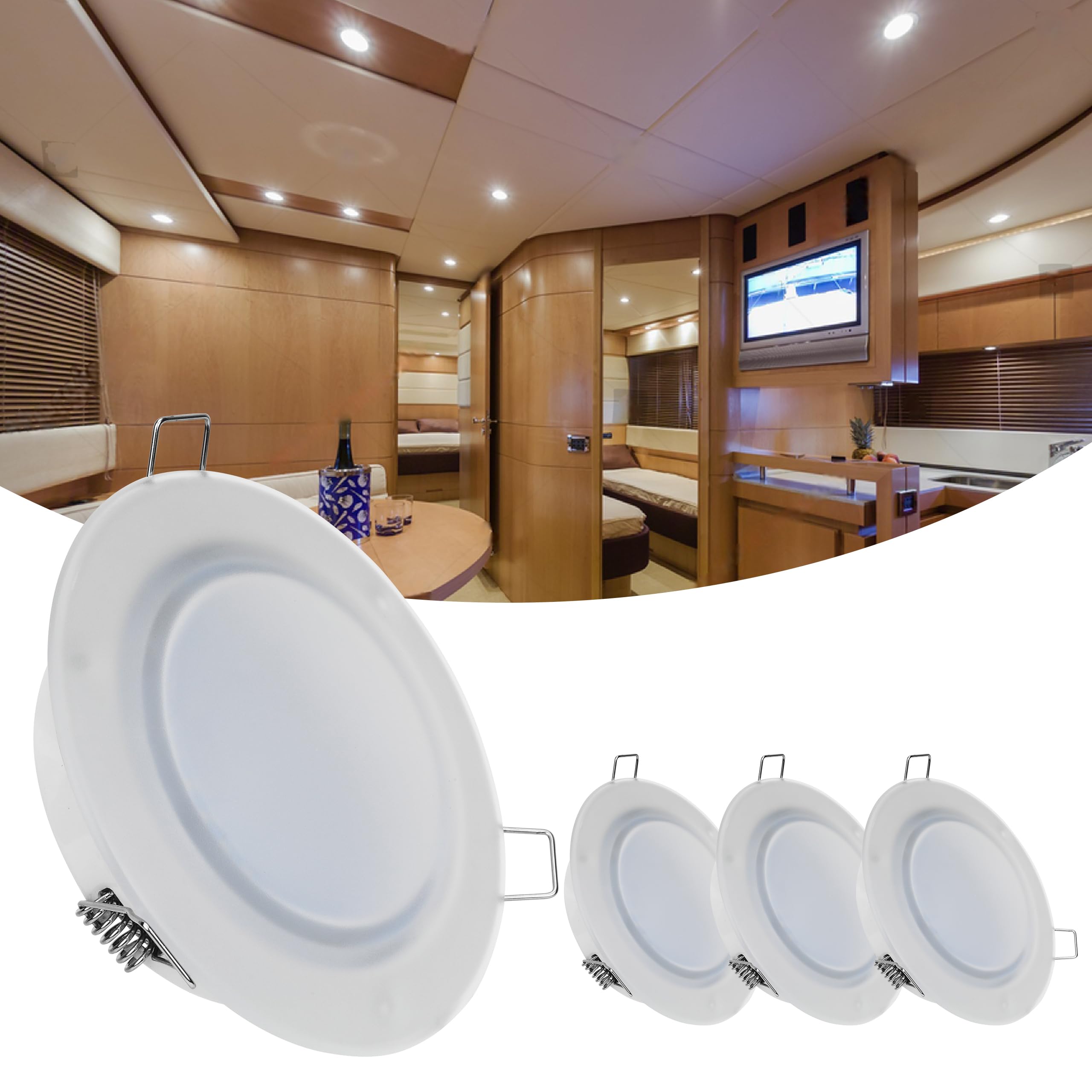 Snapklik.com : RVZONE 4.5 Inch RV Boat Recessed LED Ceiling Light 12 ...
