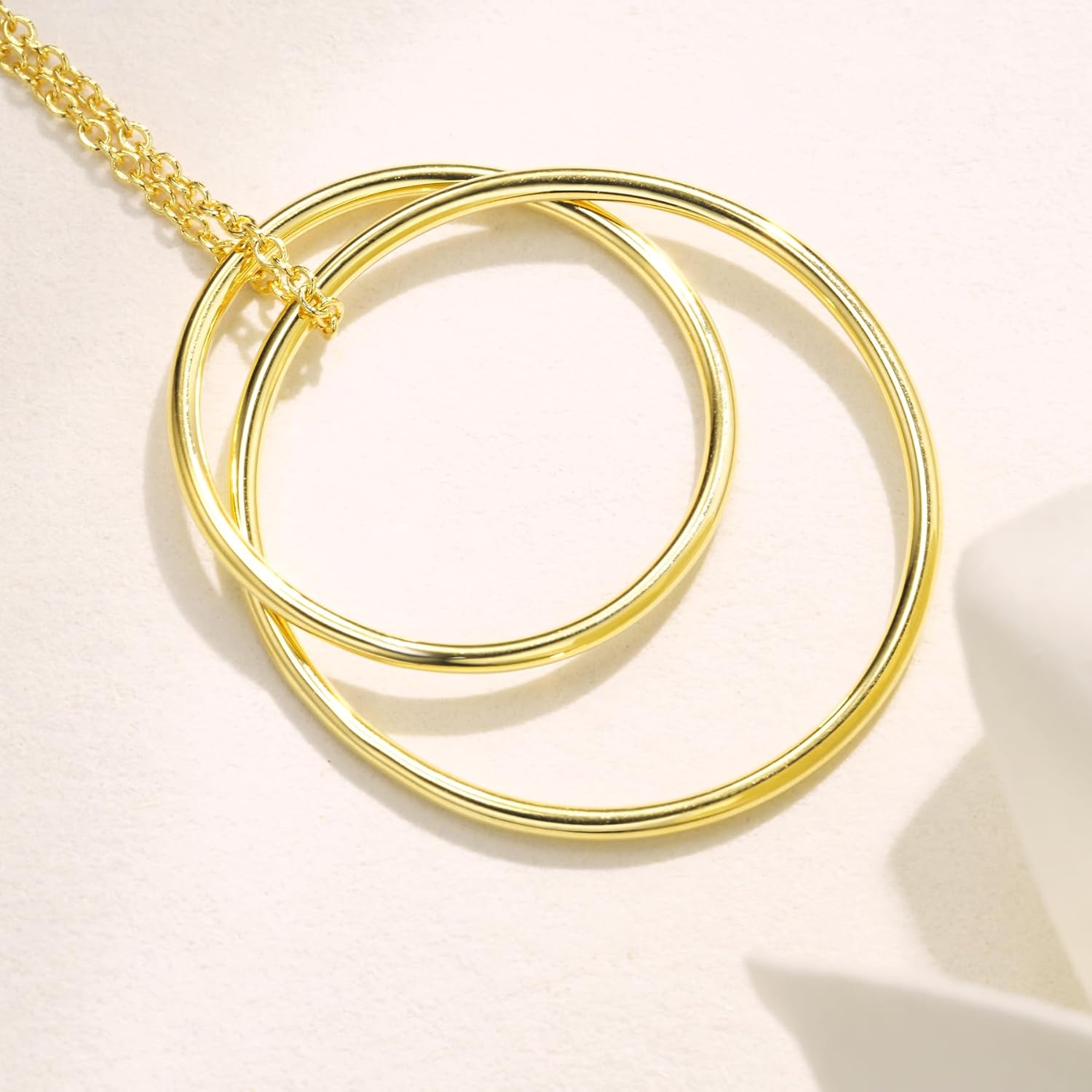 LOVANS Sterling Sliver Circle Drop Dangle Earrings, Double Hoops Earrings for Women 18K Gold Plated Balls Stud Tassel Chain Earrings Trendy Jewelry for Her - Image 4