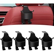 Multifunctional Hook for Car Seat Back, 2024 Upgrade 3 in 1 Car Seat Headrest Hooks, Car Back Hanging Mount Cup Holder for Car Travel Accessories 4PCS