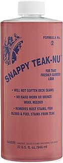 Snappy Teak-Nu - Restore & Renew Weathered, Gray Teak & Other Fine Wood Professional Strength - For That Freshly Sanded Look