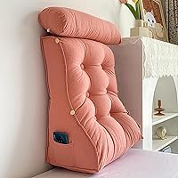 Vista 14 de Almohada de lectura con cuello, respaldo de cabecera triangular, cojín de soporte lumbar, almohada de apoyo de espalda para soporte de espalda