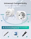 LENCENT Europe to Canada Plug Adapter, European to USA Adapter, American Outlet Plug Adapter, EU to US Adapter, Europe to CA/USA Travel Plug Converter