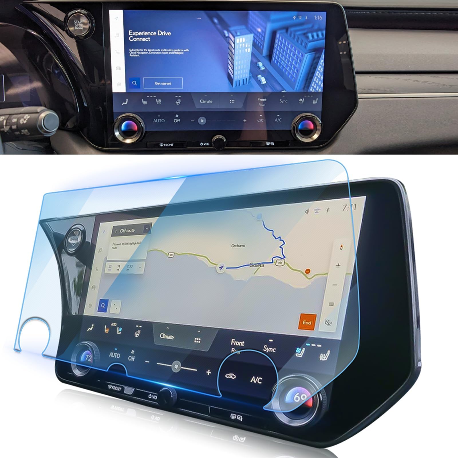 For Glossy Tempered Glass 2023 2024 2025 2026 L exus RX & 2024 2025 2026 TX 14 Inch Touchscreen Screen Protector - RX & TX (Premium/Premium+/Luxury/F SPORT HANDLING) Accessories