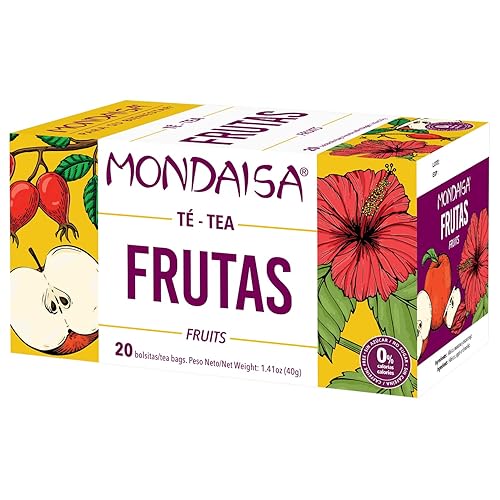 MONDAISA - Té de frutas, 20 bolsas de té (paquete de 4), certificado KOSHER
