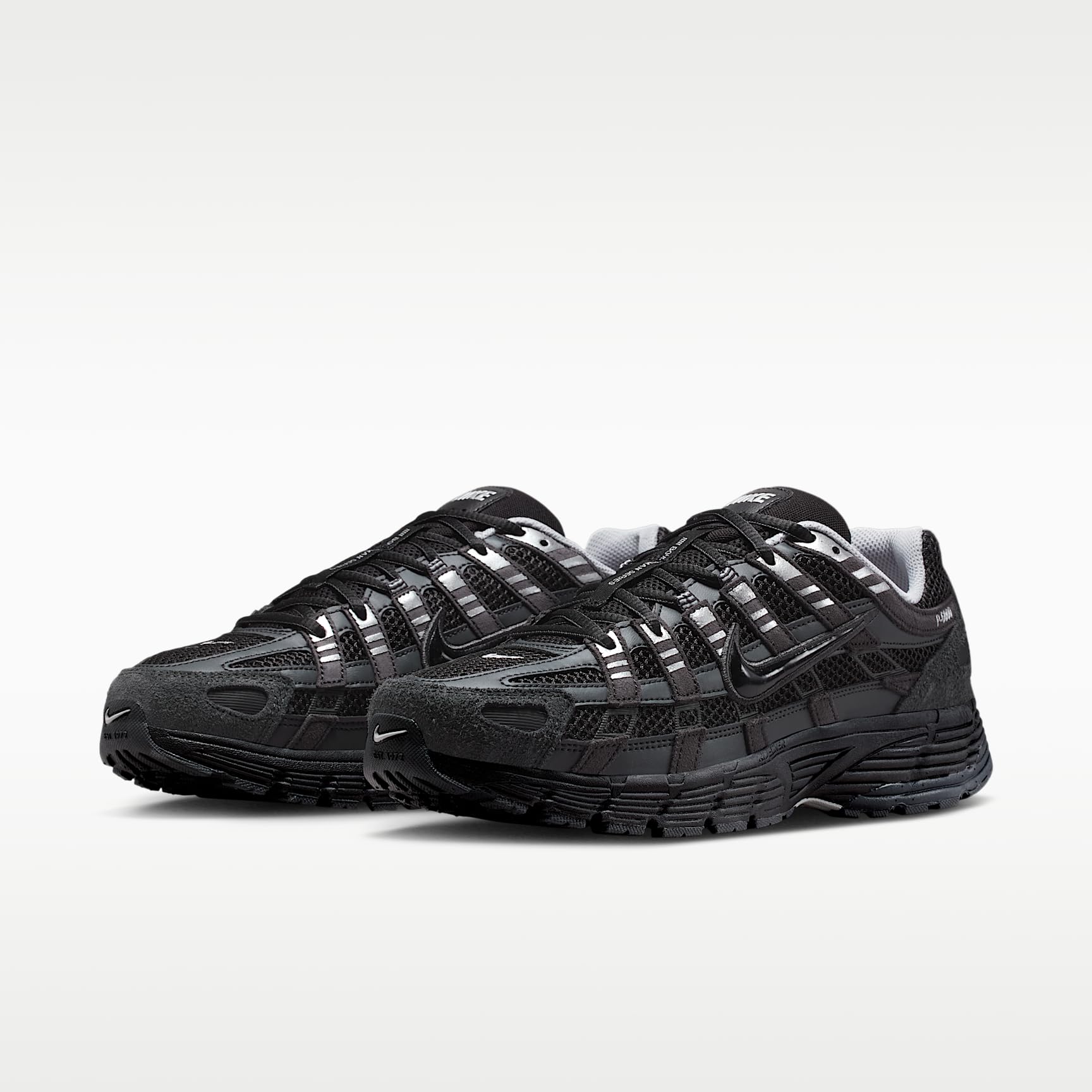 Nike P-6000 - Zapatos de ante para hombre (antracita/cromo/plateado metálico/negro)