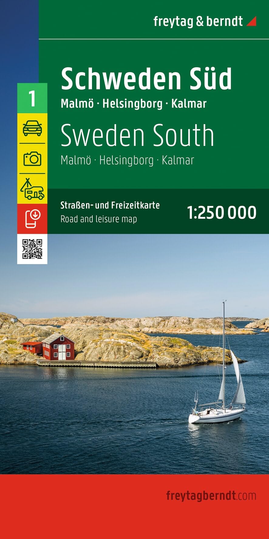 SUEDE SUD - MALMO - HELSINGBORG KALMAR: Straßen- und Freizeitkarte Malmö - Helsingborg - Kalmar, Camping- und Stellplätze, Blatt 1: AK 0667