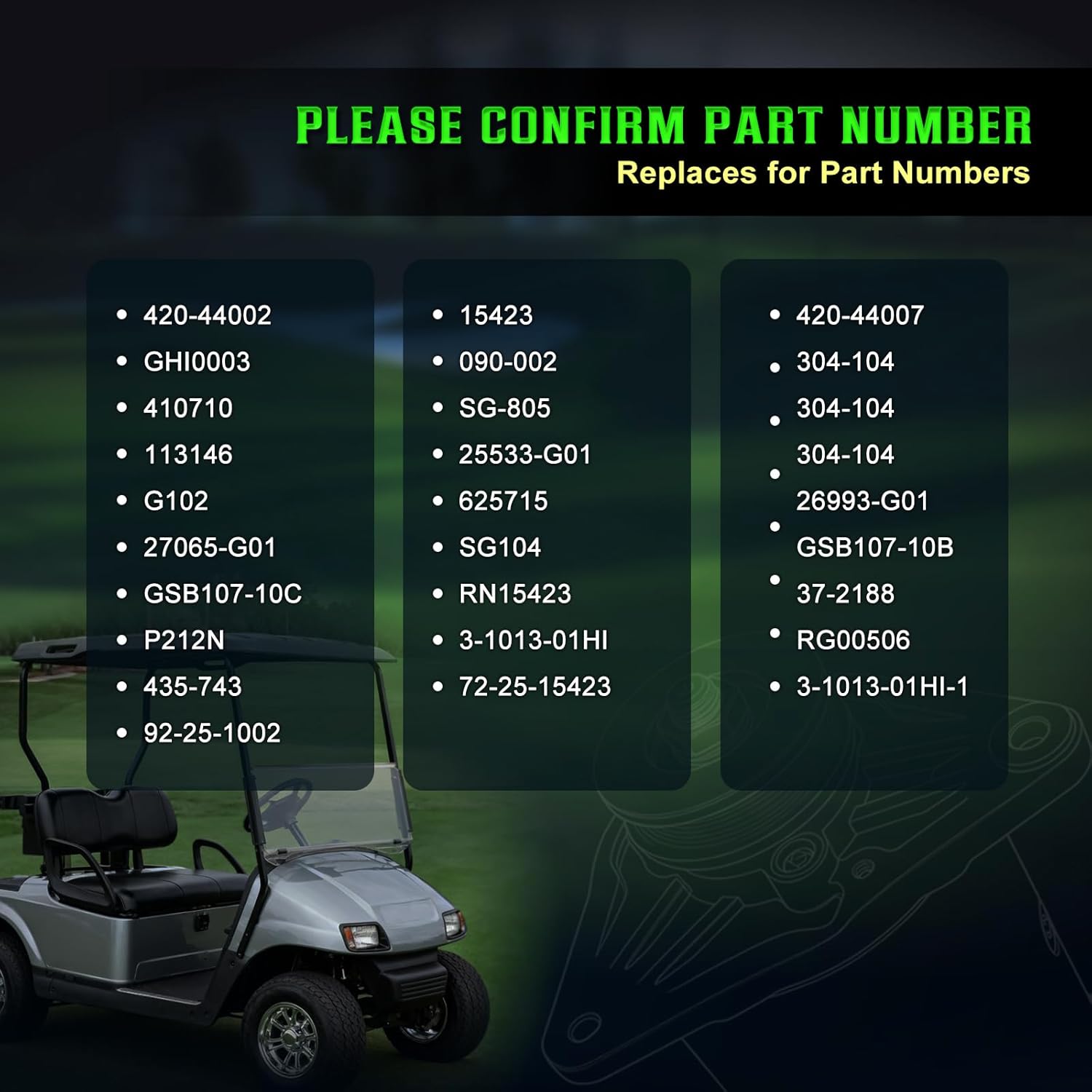 Starter Generator Compatible with:1993-2015 EZGO Golf Cart & Utility Carts GXT875 BC960GX Shuttle ST 350 Workhorse,Club Car Starter Generator Replacement for GHI0003 GSB107-10C GSB107-10B