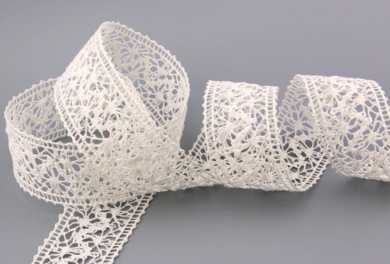 Nastro In Pizzo Verona 25 Mm - Cotone, Punta Chiusa, Per Decorazioni E Matrimoni - Foto 11