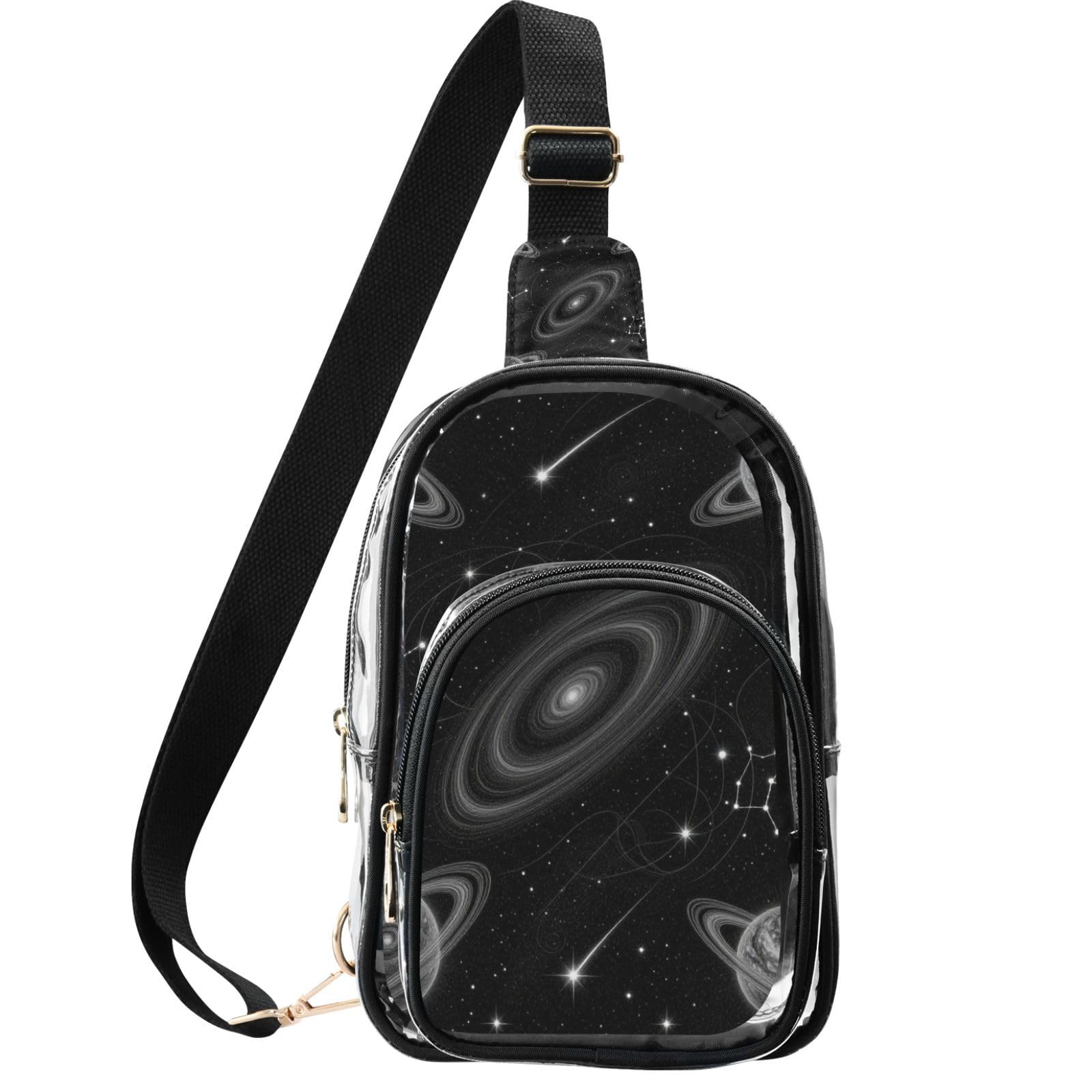 Bolsa transparente linqin para conciertos y festivales con cómodo diseño galaxia 8