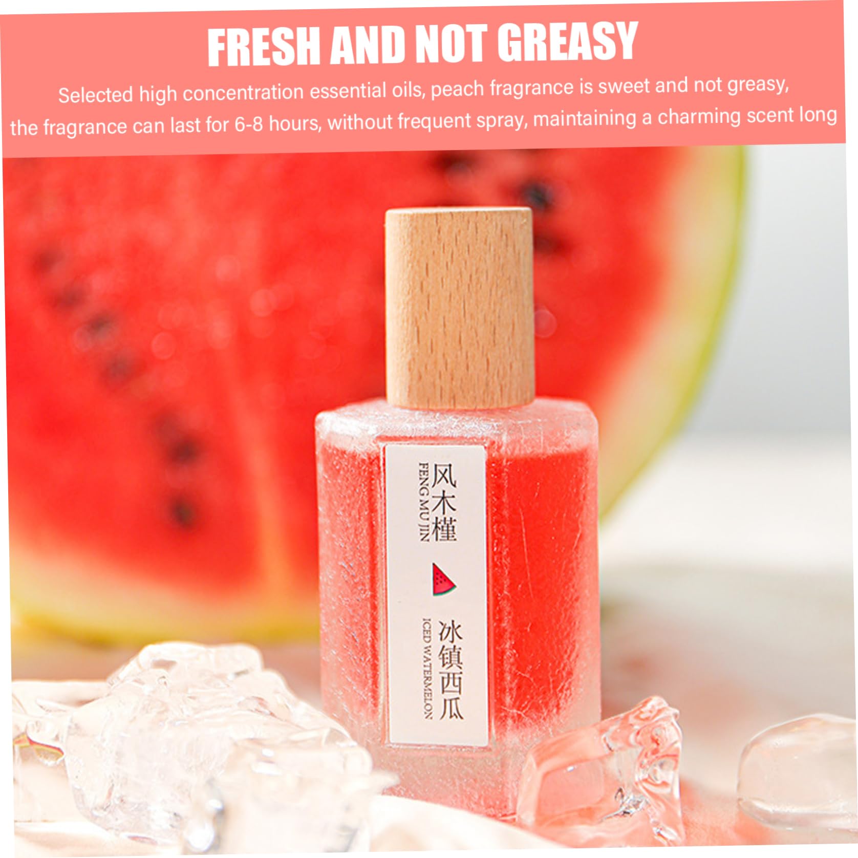Perfumes para mujeres 50 ml sandía perfume perfume aceite fórmula natural perfumes de fragancia duradera para mujeres