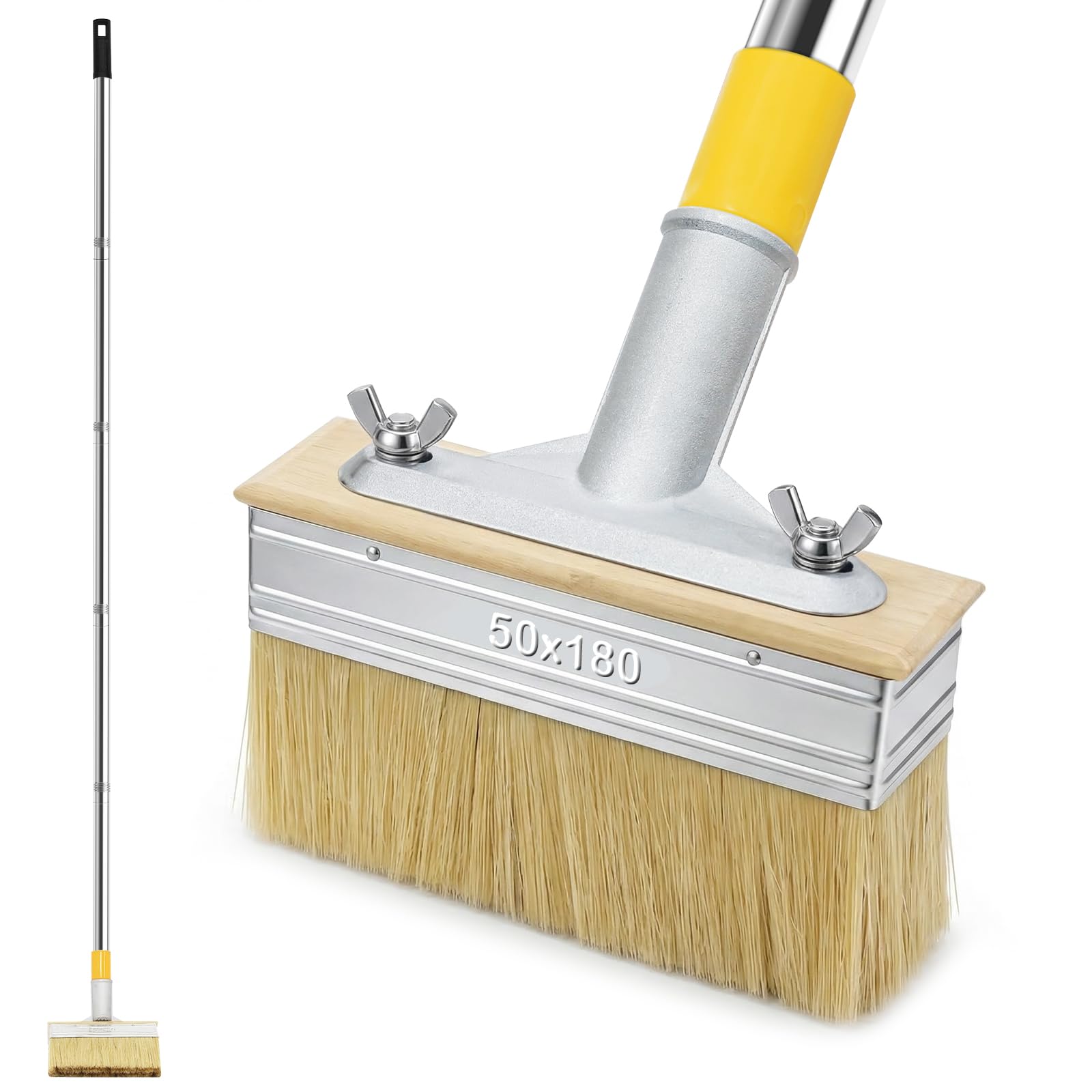 SUPERFA 7 In Decking Paint Brush with 60 in Long Handle, Deck Stain Applicator for Decking Stains, Decking Paint, Garden Paints