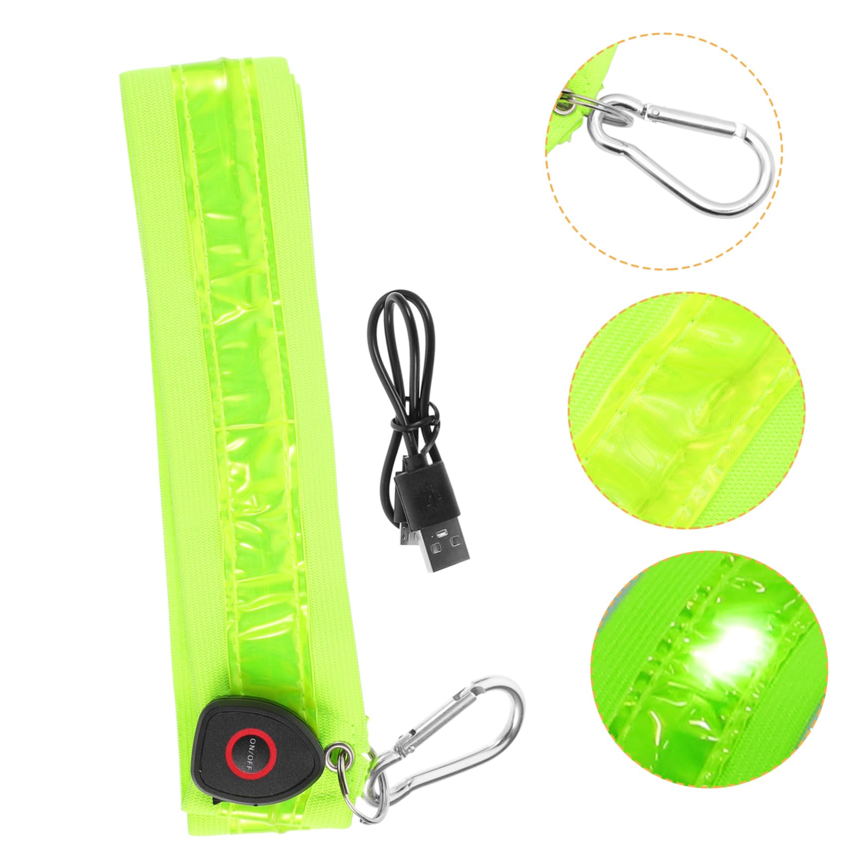 Toyvian Bretelles croisées Lumineuses lumière Ceinture d'épaule à LED rougeoyante Ceinture LED Bracelet Lumineux en Cours d'exécution Bracelet Lumineux de Course de Nuit Nylon Vert