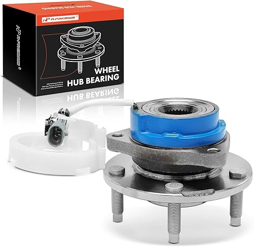 A-Premium Cojinete de rueda trasera y conjunto de cubo con ABS y 5 lengüetas compatible con Chevrolet Corvette 1997-2008 y Cadillac XLR 2004-2008