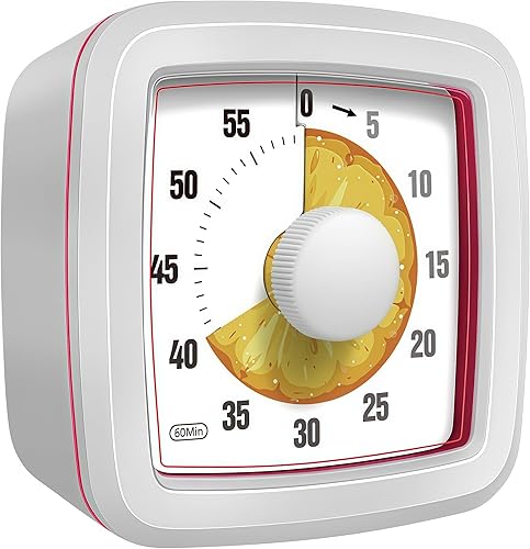 Miniatura 10 de Temporizador visual infantil para cocina, aula, cocina, aprendizaje, dormitorio, oficina, cuenta regresiva de 60 minutos con temporizador Pomodoro