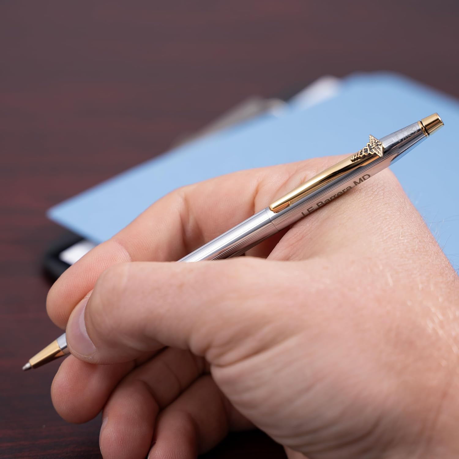 Engraved Medical Gift | Personalized Cross Classic Century Medalist Ballpoint Pen With Caduceus Emblem And Engraved Name. Gift for Doctors and Nurses.