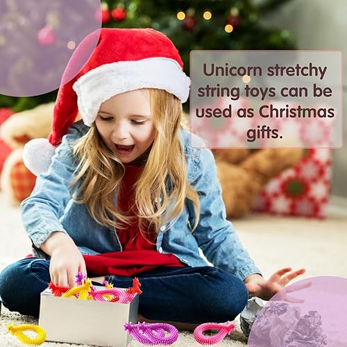 Miniatura 6 de 30 piezas de regalos del día de San Valentín para niños, juguetes de cuerda elástica de unicornio, juguetes sensoriales para el día de San Valentín