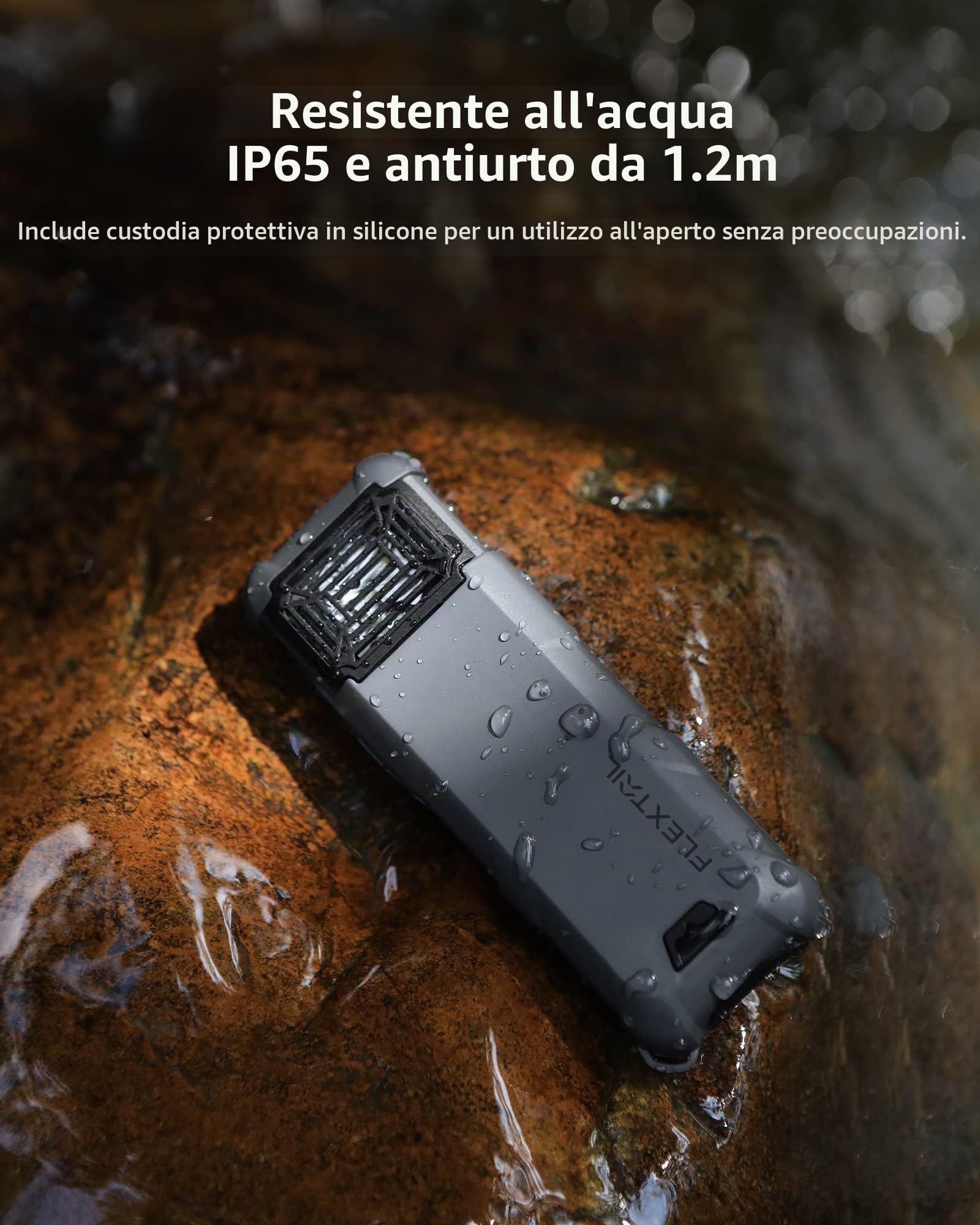 FLEXTAILGEAR MAX REPEL S, Anti Zanzare Elettrico Portatile, Repellente Zanzare Campeggio, Durata Della Batteria 12-19 ore, Modalità campeggio/Esterna, per Campeggio, Escursionismo(senza piastra)