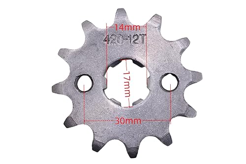 Vista 7 de Motocicleta 420-18T Piñón delantero de 0.787 in para motocicleta de 50 cc, 70 cc, 90 cc, 110 cc, 125 cc, motocross, mini bicicleta, TaoTao, Roketa