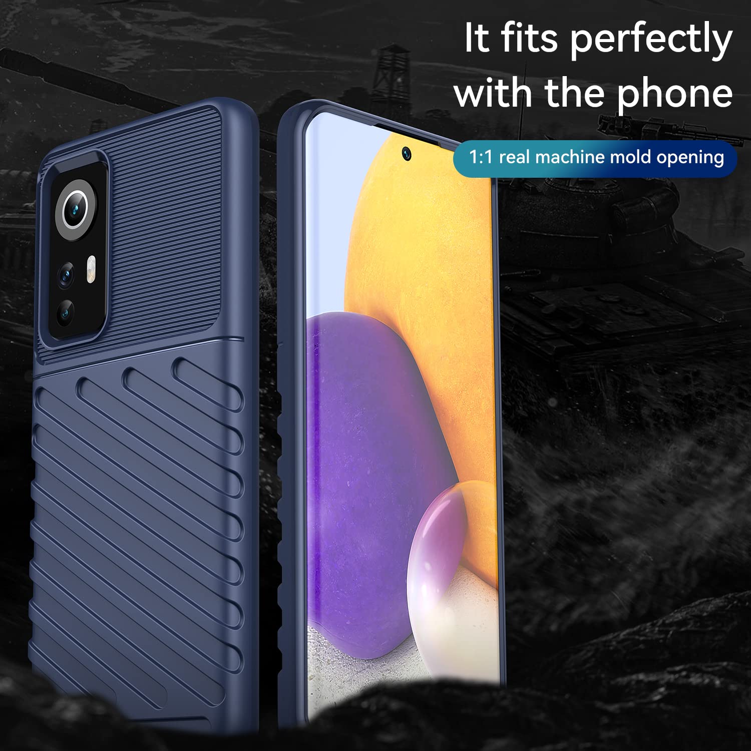 Custodia Xiaomi 12 In Silicone Soft-Touch - Antiurto, Antipolvere, Blu, Protezione 360° - Foto 13