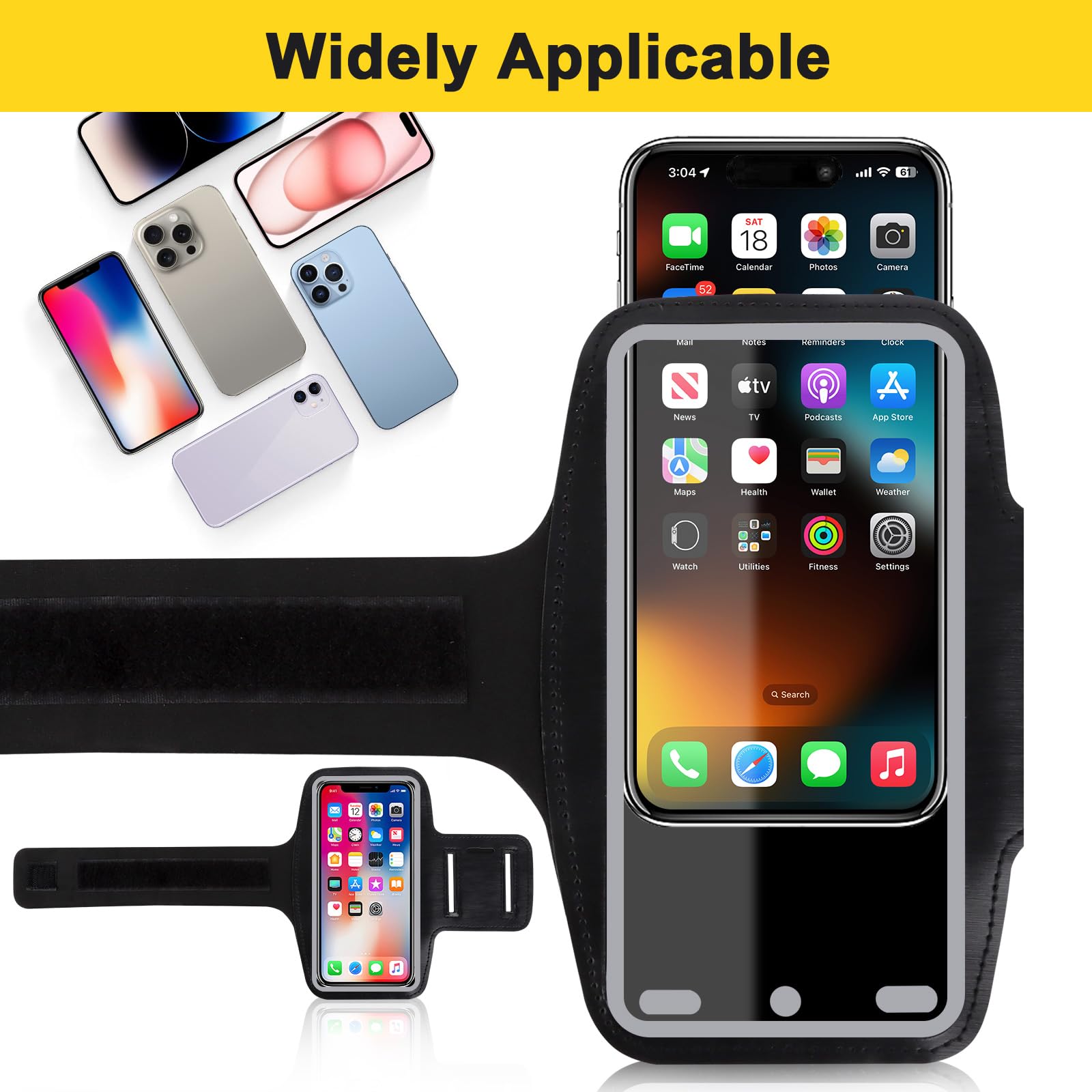 2 Fascie Braccio Portacellulare Sportive - Con Tasca Auricolari E Design Antiscivolo - Foto 11