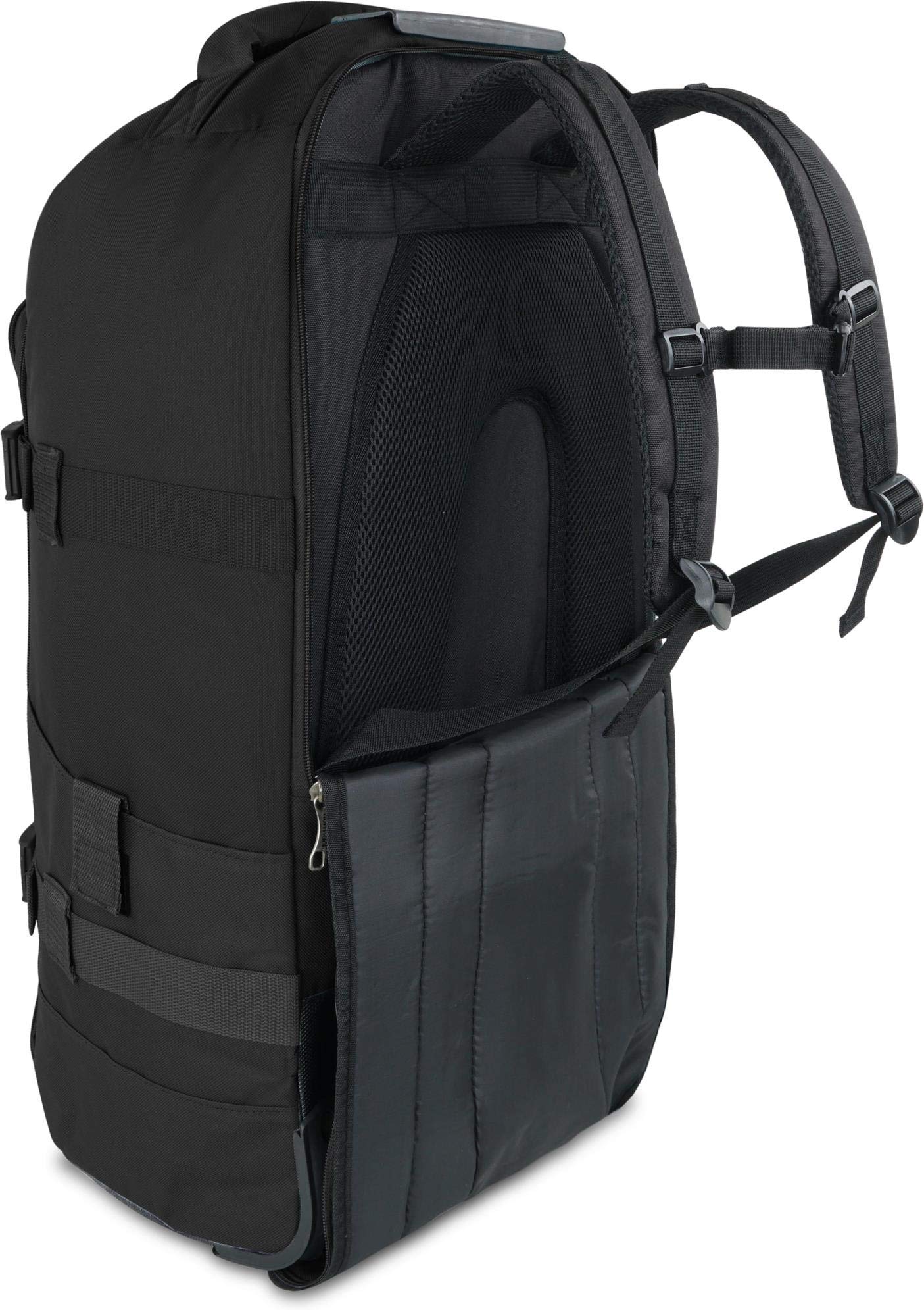 normani Reisetasche Trolley mit Rucksackfunktion 90 Liter - Backpacker mit Frontloader praktischer Reisetrolley und Rucksack in Einem mit 7 Fächern Schwarz 90 Liter