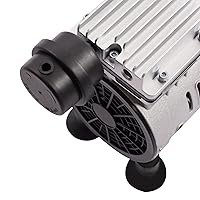 Vista 8 de Bomba de vacío sin aceite de 110 V 550 W, bomba de vacío industrial con 2 cilindros y ventiladores de enfriamiento, mini bomba de silencio