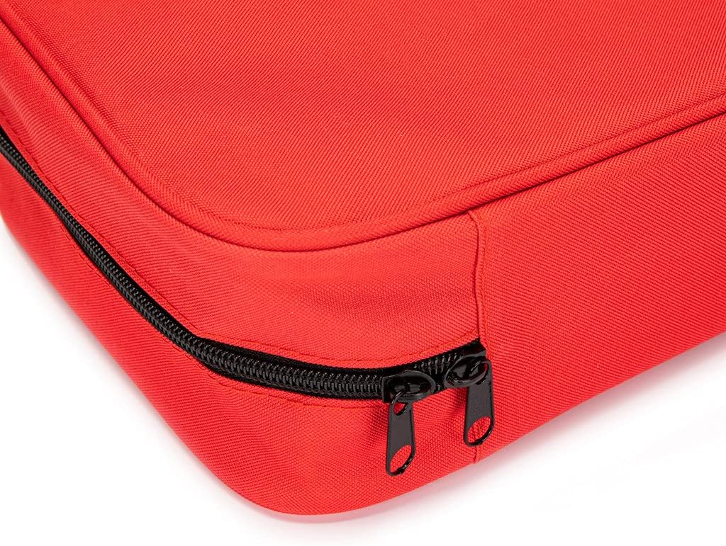 Jipemtra Red First Aid Bag Empty Travel Rescue Pouch First Responder Storage Medicine Emergency Bag for Car Home Office Kitchen Sports Outdoors (Red) : Health & Household