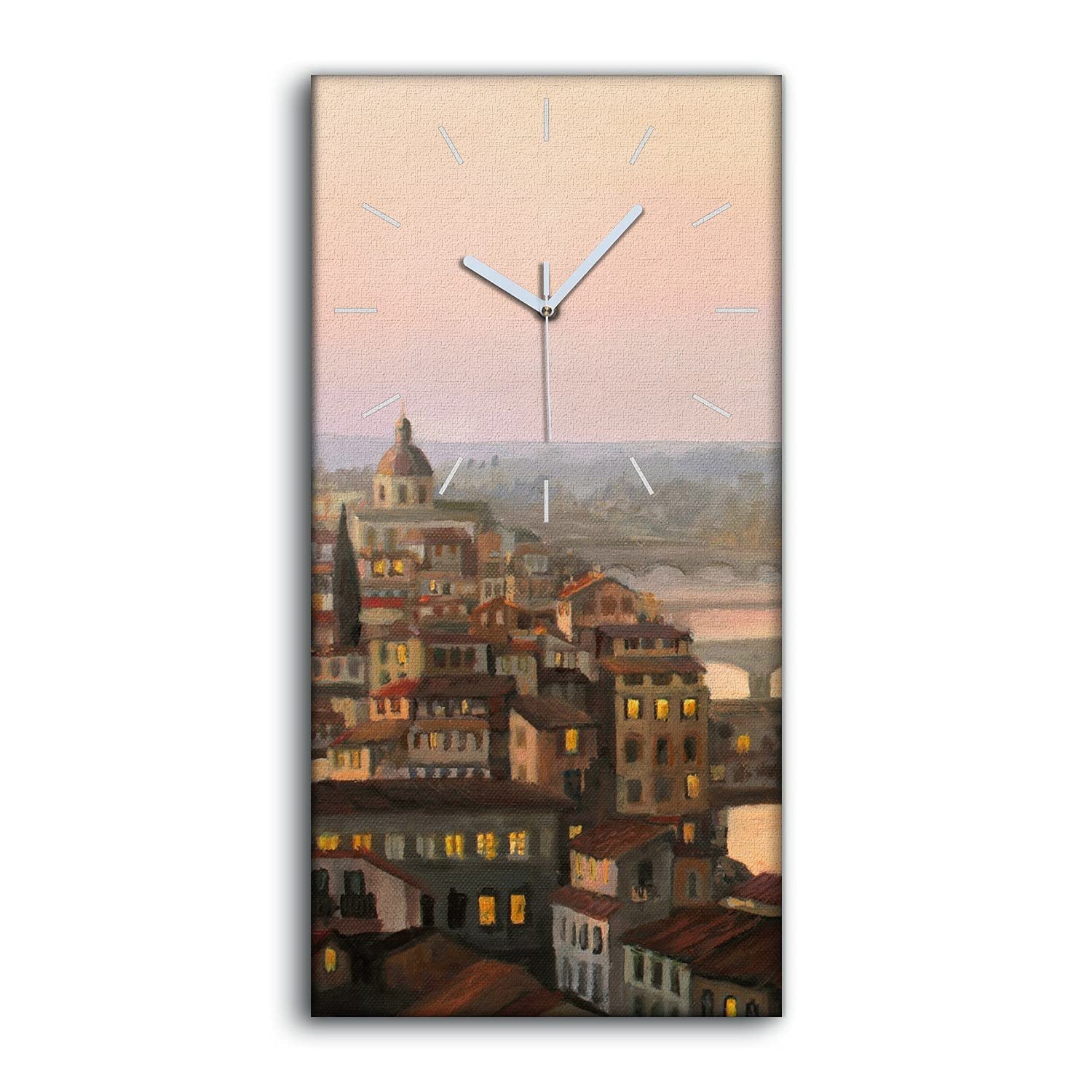 Horloge sur Toile Italie Décoration Salon Moderne Coloray Tableau Mural Grand Format