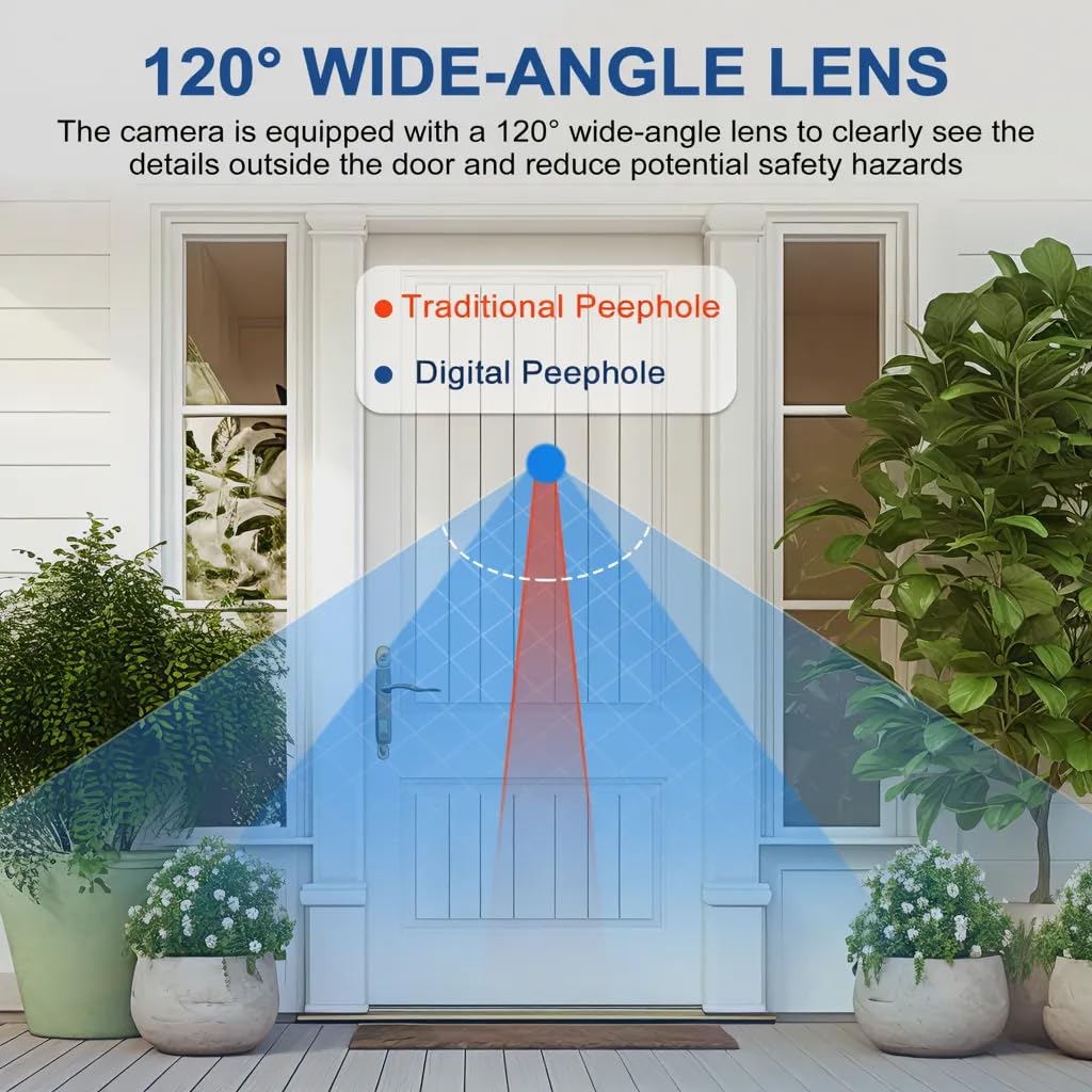 3,5 ZOLL DIGITAL TÜR VIEWER PEEPHOL VIEWER 120 GRAD WEITWINKEL TÜRAUGENLOCH EUR 60,85   DE