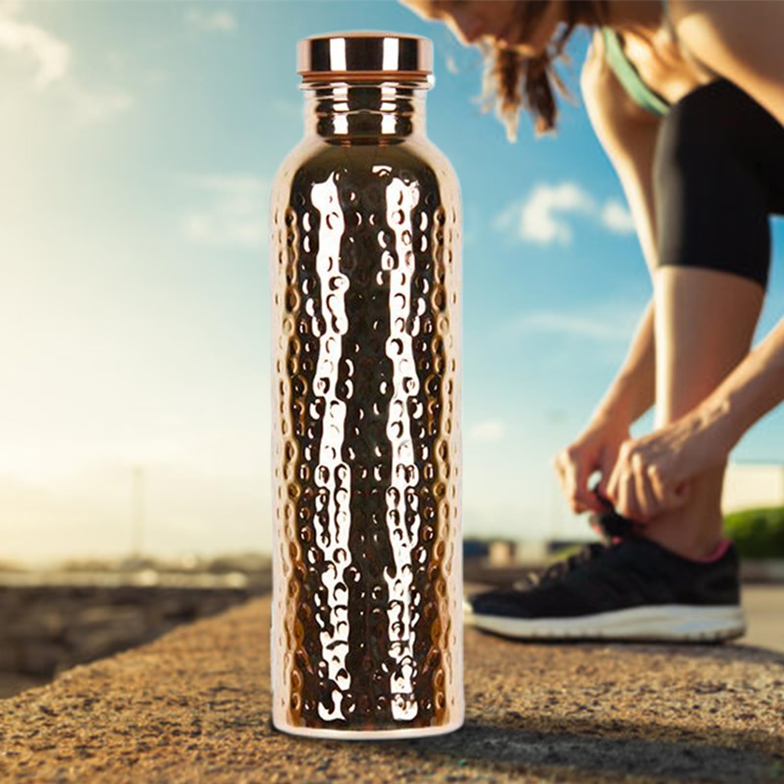 Butelka Do Picia Wykonana Z Miedzi 800 ml Szczelny I Przenośny Kubek Do | Szczelna Termiczna Butelka Na Wodę Wykonana Z Miedzi Siłownia, Kemping, Outdoor, Sport, Podróże, P
