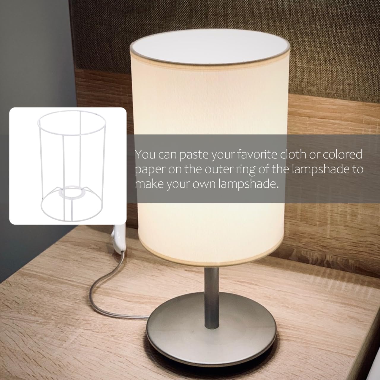 SEWACC Paralume in filo metallico per lampada da tavolo e lampada da terra