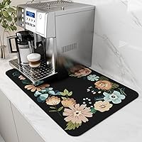 Vista 1 de AMOAMI Tapete de café absorbente con parte trasera de goma para secar platos para encimera de cocina, accesorios de bar para debajo de la cafetera