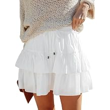 Flowy Shorts for Women Boho Ruffled Tiered Skorts Casual High Waist Mini Skirts Tennis Golf Comfy Shorts 2026