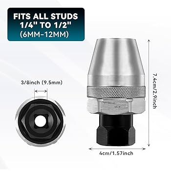 Damaged Bolt and Stud Extractor Tool Fit 1/4