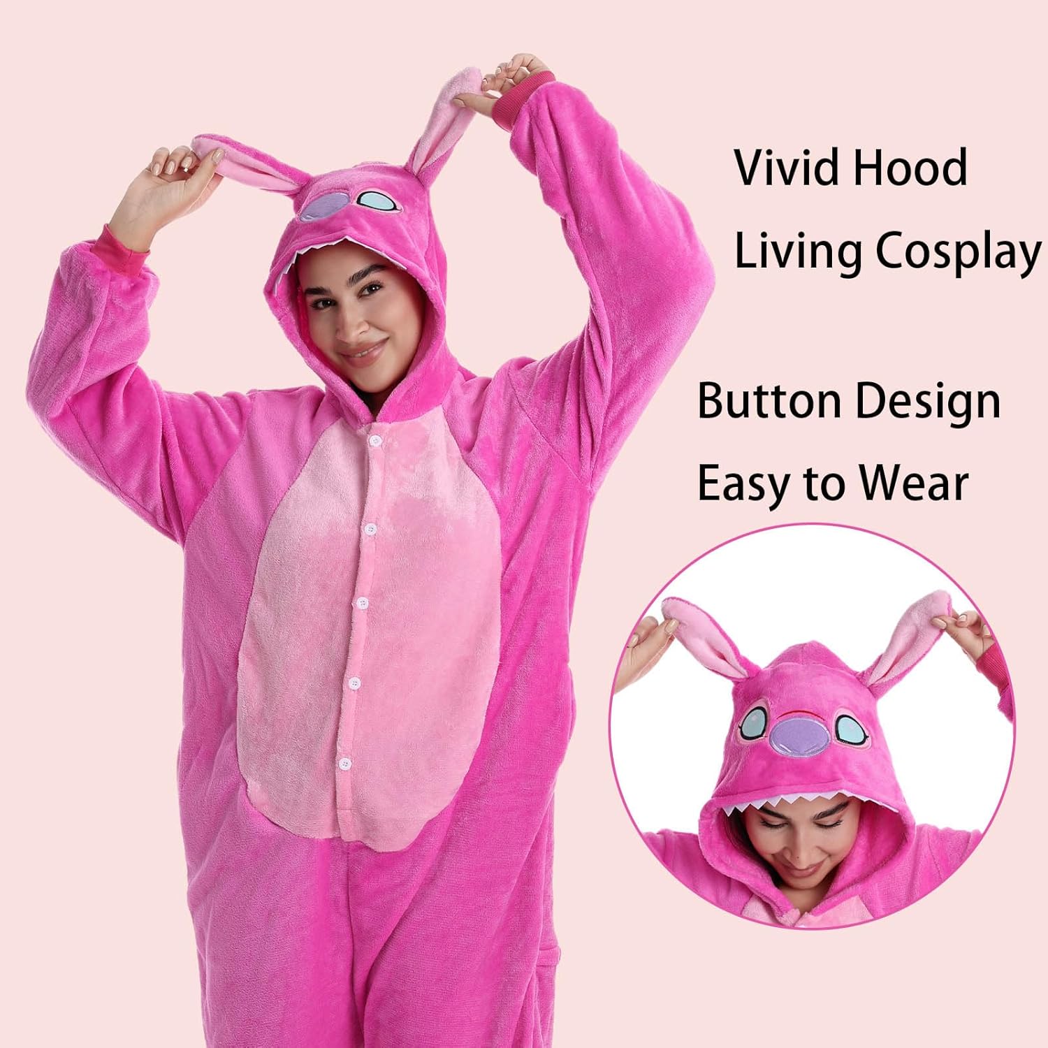 Adult Onesie Pajamas Flannel One Piece Cosplay Costume for Halloween Animal Unisex Sleepwear Homewear - Image 4